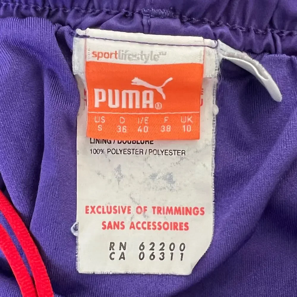 Puma Womens Track Shorts Size Small Retro Purple Athletic Running Athleisure
